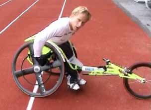 Wheelchair Racing Simulator instruction video image
