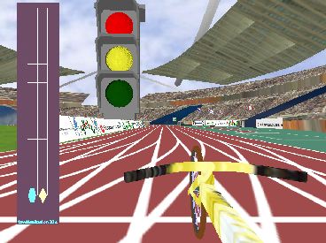 Wheelchair Racing Simulator starting line