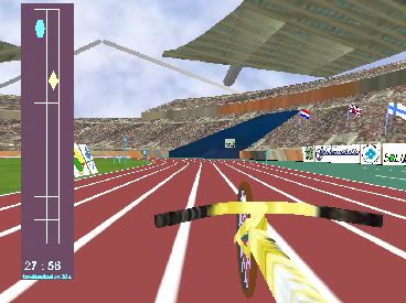Wheelchair Racing Simulator on the racetack